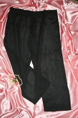 L Sheer Black Lounge Pants Swimsuit Cover-up Drawstring Large NWOT - Image 1 of 4