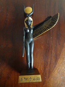 Egyptian Goddess Isis Winged Statuette Sculpture Figure Marked 2000 Veronese - Bild 1 von 7