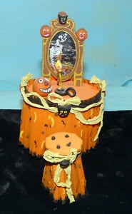 OOAK original signiert 1999 The Cobb Webb Rebecca Venable Halloween Waschtisch & Hocker - Bild 1 von 6