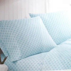 Full Size Sheet Set Sheets Blue White Diamond Geometric - Picture 1 of 3