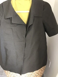 Marni Italy Short Sleeve Green Wool &Cotton Crepe Jacket Blazer - Picture 1 of 2