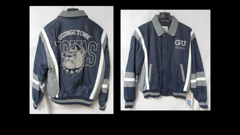Georgetown Hoyas Men's Size Large or X-Large Leather Jacket B1 719 Cover