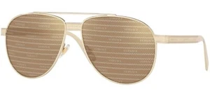 Versace VE2209 Pearl Gold/Brown Mirrored Aviator Sunglasses for Men - Picture 1 of 1