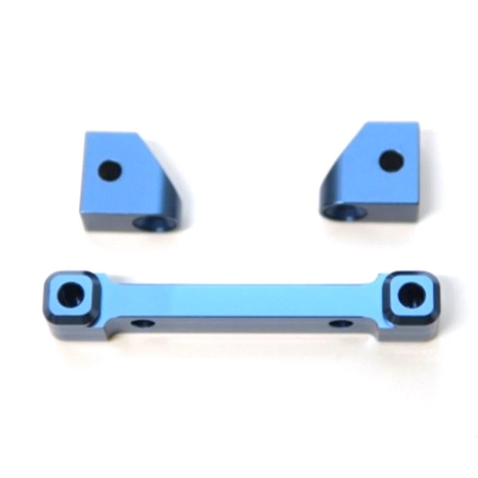 NEW STRC Alum. Front Hinge-Pin Blocks (3pcs) : Traxxas 4Tec 2.0 Blue - Image 1 of 1