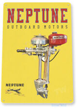 TIN SIGN Neptune Silniki zaburtowe Retro Boat Motor Engine Metal Sign Decor C601 