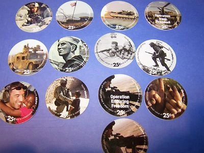  8 th Print Set 25 Cent AAFES  Pogs 2006A printing About Uncir. - Image 1 of 3