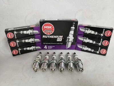 NGK RUTHENIUM HX Spark Plugs LKR7AHXS 96358 Set of 6 - Image 1 of 3