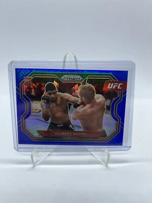 2021 Prizm UFC Gilbert Burns Prizm BLUE Rookie RC 124/199 #178 - Image 1 of 2