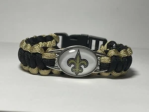 New Orleans Saints Football Paracord Bracelet NEW - Picture 1 of 2