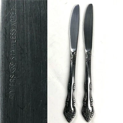 2 Stanley Roberts DREAM ROSE Modern Solid Knife Butter Dinner Korea - Image 1 of 4