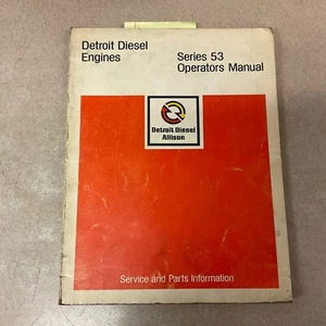 DETROIT DIESEL 53 OPERATORI MOTORE GUIDA MANUTENZIONE MANUALE RICAMBI LIBRO #6SE337 - Foto 1 di 7