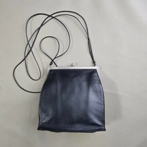 Bolso de Hombro PRADA Cuero Napa Bloqueo de Beso Negro Logotipo Repujado De Colección Usado - Imagen 1 de 12