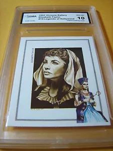 ELIZABETH TAYLOR LEGENDS OF HOLLYWOOD 1991 VICTORIA GALLERY # 14 GRADED 10 - Picture 1 of 1