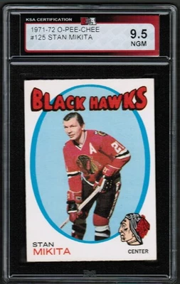 1971 72 OPC O-Pee-Chee #125 Stan Mikita KSA 9.5 NGM Chicago Blackhawks - Image 1 of 4
