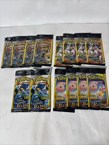 Pokemon Sun and Moon - Cosmic Eclipse 3 Card Mini Booster Packs x14, Tag Team - Picture 1 of 5