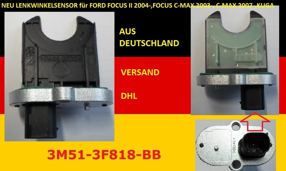 NUOVO SENSORE ANGOLO STERZO per FORD FOCUS II 2004- FOCUS C-MAX 2003- C-MAX 2007- KUGA - Immagine 1 di 1