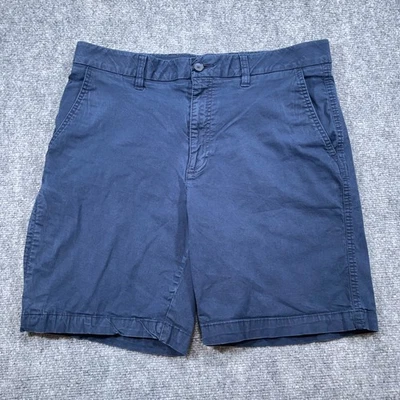 Croft & Barrow Chino Shorts Mens 34 Navy Flat Front 9" Inseam Casual Pockets - Image 1 of 4
