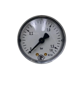 Manometer 0 - 1,5 bar waagerecht  1/4" Druckluft Rohrfedermanometer  Ø 50mm - Picture 1 of 2