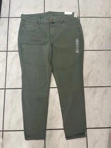 NWT Maurices Womens Mid Rise Jegging Jean Denim Flex 22W Reg Olive Green Stretch - Picture 1 of 6