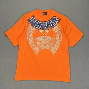 South Pole Mens Short Sleeve T-Shirt Orange Large Denver Tribal Graphic Sports - Picture 1 of 11