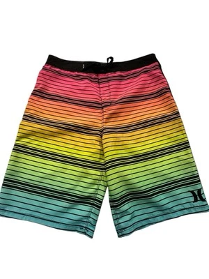 Hurley Board Shorts Boys Size 18 Drawstring Multi Color Youth Beach Surf EUC - Image 1 of 4