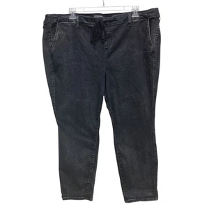 Pantalones de pierna cónica Torrid Studio negros Pull On Feel the Fit talla grande 4R 4X elásticos - Imagen 1 de 12