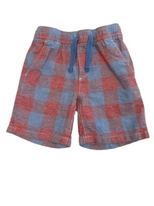babyGap Boys Red & Blue Plaid Shorts – Drawstring Tie- Size 5 Years – Pull-On - Picture 1 of 2