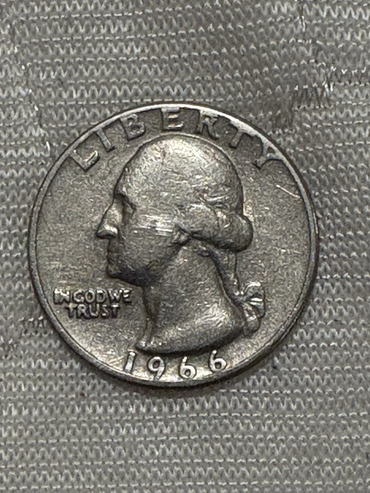 1966 Quarter. Plenty Mint Errors. Overlapped Error On Front and Back. Free Ship - Image 1 of 4