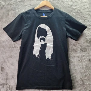Moist Warren James LLC Beard Silhouette Graphic Tee Black Size Large 100% Cotton - Picture 1 of 9