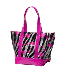 3C4G Three Cheers for Girls Zebra Hearts Week-end Tote 27120 - Picture 1 of 1