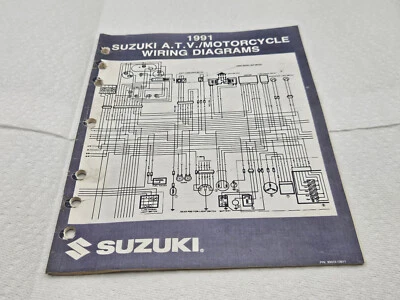 1991 Suzuki ATV Motorcycle Wiring Diagrams Troubleshooting Guide 99923-13911 -Rd - Image 1 of 4