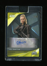 2023 Topps Chrome Star Wars Black Gold Refractor Vel Sartha Faye Marsay Auto /50