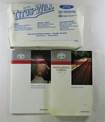 Toyota Highlander 2010 híbrido manual del propietario Foto 1 de 4