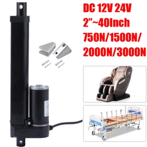 1000mm 750N 1500N 2000N 3000N cilindro elevador eléctrico actuador lineal CC 12V 24V - Imagen 1 de 14