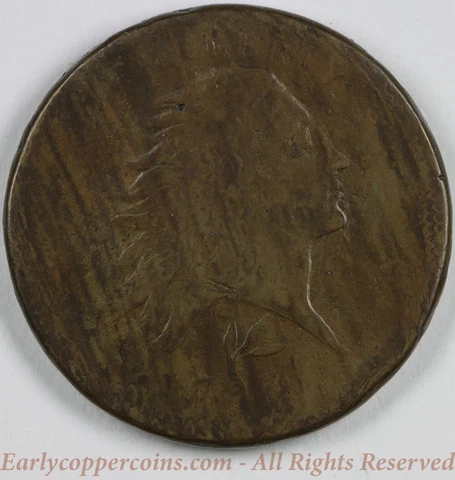 1793 S11c R3- Wreath Large Cent Lettered Edge Nice AG Full Date Cover