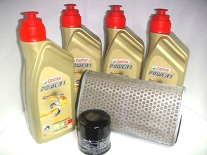 KIT TAGLIANDO OLIO CASTROL POWER1 10W40 + FILTRI HONDA 600 CB F Hornet 2013 ABS - Imagen 1 de 1