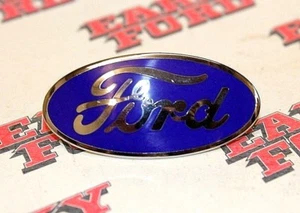 Ford 1932 radiador de coche carcasa emblema ovalado azul porcelana-1932-1935 camioneta - Imagen 1 de 2