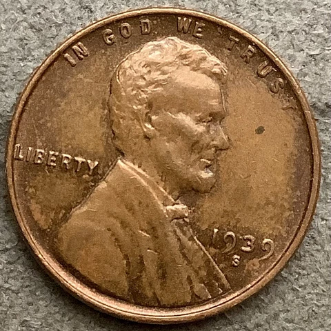 1939 S * Lincoln Wheat Cent - High Grade ~ A733 Cover
