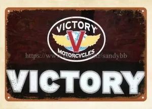 metal advertising plaques VICTORY MOTORCYCLE metal tin sign - Picture 1 of 4