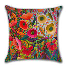 Pack Of 4 Outdoor Waterproof Colorful Flowers Cushion Covers 45x45 Cm For Patio