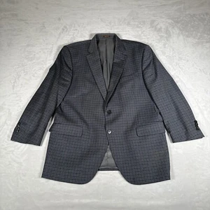 Peter Millar Blazer Men Size 44R Sport Jacket Two Button Checked Made in Canada - Picture 1 of 14