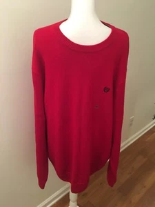 Chaps Mens Red Long Sleeve Sweater Round Neck Big & Tall Iconic Crew Size 3 XLT - Picture 1 of 9