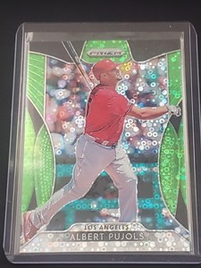 2019 Prizm Albert Pujols Lime Green Donut Circles 125/199 SP