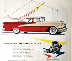 Oldsmobile 98 Deluxe Holiday Coupe Vtg 1955 Car Ad Magazine Print GM - Picture 1 of 5