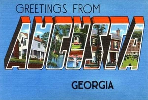 Greetings From Augusta, Georgia - 1930's - Vintage Postcard Magnet - Picture 1 of 2