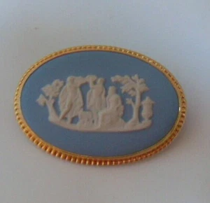 Broche camafeo vintage firmado Wedgewood - Hecho en Inglaterra  - Imagen 1 de 2