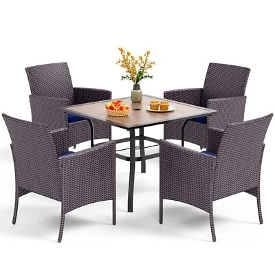 Poly Rattan Sitzgruppe 4 Personen Sitzgarnitur Gartenmöbel Set Balkon Terrasse - Bild 1 von 4