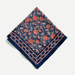 J.Crew Wallace & Barnes Bandana a righe floreali cotone biologico | Navy - Foto 1 di 2