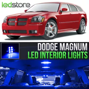 2005-2008 Dodge Magnum Blue Interior LED Lights Kit Package - Foto 1 di 6