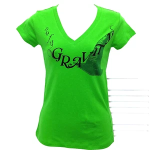 Wicked Broadway Defy Gravity Green T-shirt 2008 Womens Small V-neck Short Sleeve - Picture 1 of 8